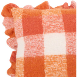 Carrigan Check Cushion Orange - thumbnail 2