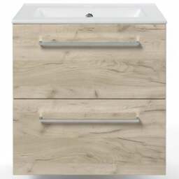 Bathstore Milford 2 Door Oak Wall Hung Basin Unit 510mm - thumbnail 4