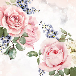 Origin Murals Roses and Sparkles Pink Wall Mural - thumbnail 2