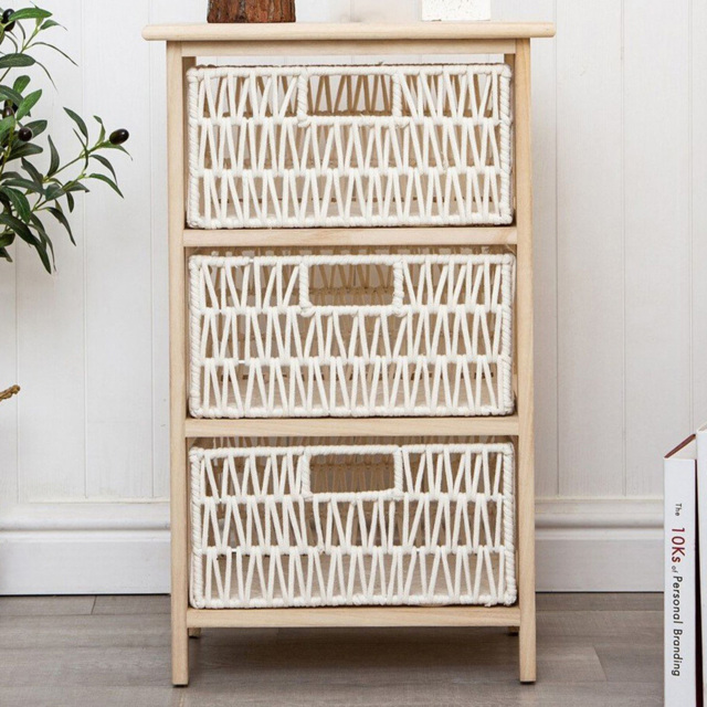 Palma 3 Drawer Cream Cabinet - image 1