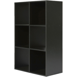 Jane 6 Shelf Black Cube Storage Unit - thumbnail 3