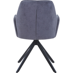 Core Products Aspen Set of 2 Grey Chenille Fabric Swivel Dining Armchair - thumbnail 4