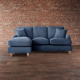 The Vienna 3 Seater Navy Left Hand Chaise Sofa - thumbnail 3