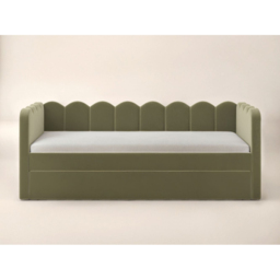 Flair Esme Khaki Velvet Cloud Day Bed with Trundle - thumbnail 3