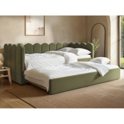 Flair Esme Khaki Velvet Cloud Day Bed with Trundle - thumbnail 4