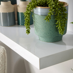 Home Source Cloud White Gloss Floating Shelf 60cm Set of 2 - thumbnail 4
