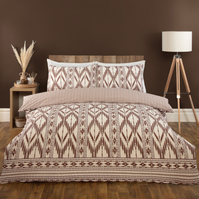 Arizona Seersucker Duvet Set Natural Superking - image 1
