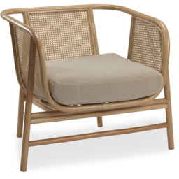 Desser Seoul Cream Boucle Latte Rattan Chair - thumbnail 2