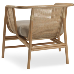 Desser Seoul Cream Boucle Latte Rattan Chair - thumbnail 3