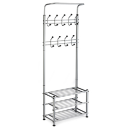 House of Home Grey Stand with 18 Hooks 6 x 2ft