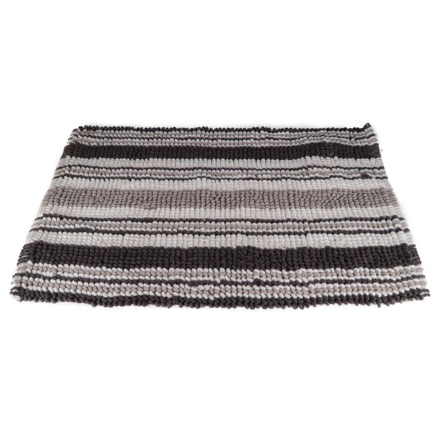 Candy Grey Stripe Bath Mat 50 x 80cm