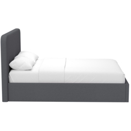 FWStyle King Size Grey Linen Upholstered Lift-Up Ottoman Bed Frame - thumbnail 4