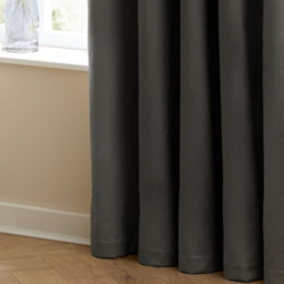 Furn The Ultimate Velvet Fully Lined Pencil Pleat Curtains Charcoal 229 x 137cm - thumbnail 4