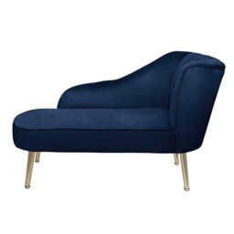Gigi Velvet Chaise Longue - Midnight - thumbnail 3