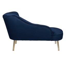 Gigi Velvet Chaise Longue - Midnight - thumbnail 4