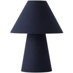 ValueLights Freddie Navy Tapered Shade Table Lamp and Bulb