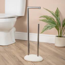 Pebble Silver Toilet Roll Holder - thumbnail 4