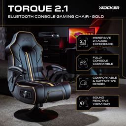 X Rocker Torque 2.1 Gold Stereo Audio Console Gaming Chair with Vibration - thumbnail 2