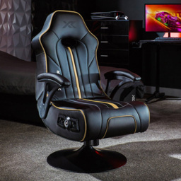 X Rocker Torque 2.1 Gold Stereo Audio Console Gaming Chair with Vibration