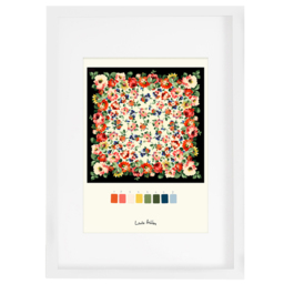 Laura Ashley Garden Floral White Frame Wall Art 50 x 70cm
