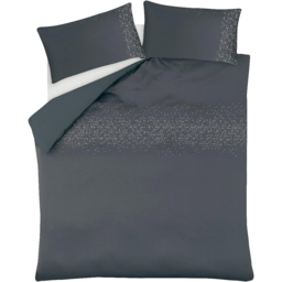 Smart Living Charcoal Double Diamante Embellished Duvet Set - thumbnail 3