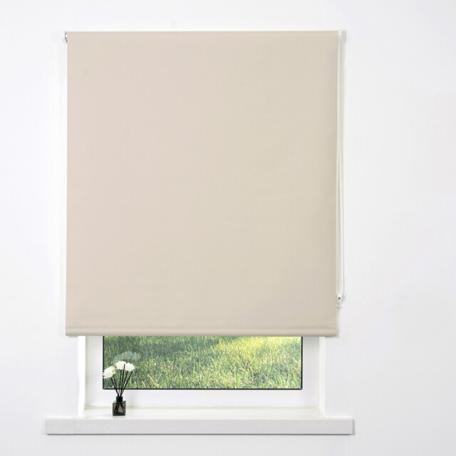 Oat Plain Polyester Blackout Blind 120 x 165cm