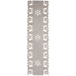 Grey Reindeer and Snowflake Felt Christmas Table Runner 120 x 30cm - thumbnail 3