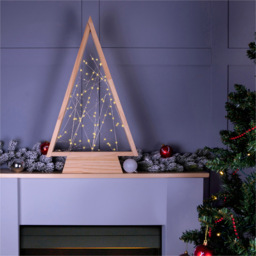 St Helens Festive Light Up Wooden Christmas Tree - thumbnail 3