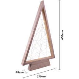 St Helens Festive Light Up Wooden Christmas Tree - thumbnail 4