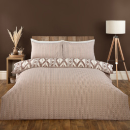 Arizona Seersucker Duvet Set Natural Double - thumbnail 2