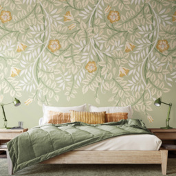 Origin Murals Cascading Rosehip Green Wall Mural - thumbnail 1