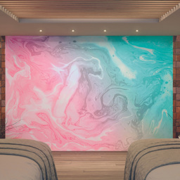 Origin Murals Flowing Marble Pink Wall Mural