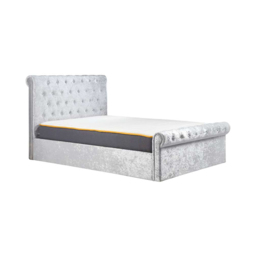 Sienna King Size Grey Ottoman Bed Frame - thumbnail 2
