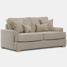Alba City 2 Seater Stone Fabric Sofa - thumbnail 2