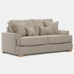 Alba City 2 Seater Stone Fabric Sofa - thumbnail 2