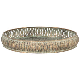 Ornate Bronze Metal Tray Regular