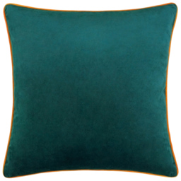 Paoletti Meridian Teal Clementine Velvet Cushion