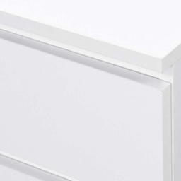 Oslo 3 Drawer White Bedside Table - thumbnail 2