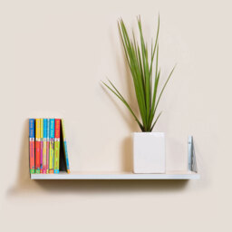 Avon White Book End Floating Shelf 60cm - thumbnail 2