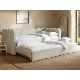 Flair Esme Beige Boucle Cloud Day Bed with Trundle - thumbnail 4