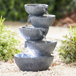 Garden Gear Tabletop 5 Cascading Bowls Water Feature - thumbnail 2