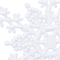 Santa's Chalet White Flocked Snowflake Hanging Christmas Decoration - thumbnail 4