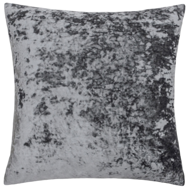Paoletti Verona Pewter Square Crushed Velvet Cushion - image 1