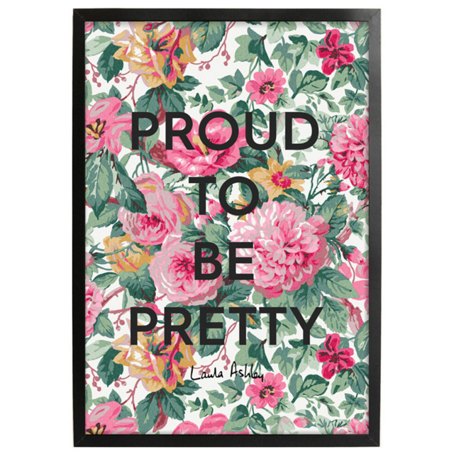 Laura Ashley Aveline Slogan Black Frame Wall Art 70 x 100cm - image 1