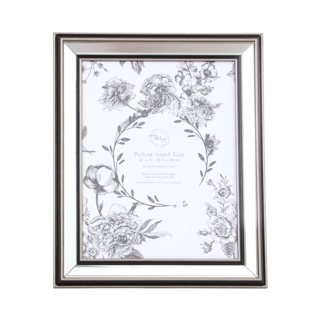 Mode Mirrored Photo Frame Silver 14 x 11in - image 1