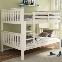 Oslo Quadruple White Bunk Bed with Spring Mattresses