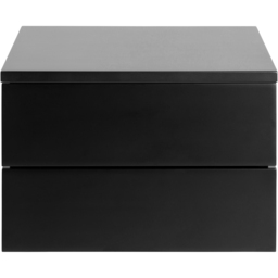 Florence Avignon 2 Drawer Black Bedside Table - thumbnail 2