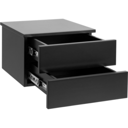 Florence Avignon 2 Drawer Black Bedside Table - thumbnail 4