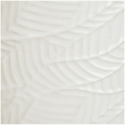 Ivyline Kew Ivory Leaf Embossed Cork Reactive Glaze Indoor Planter 18cm - thumbnail 4