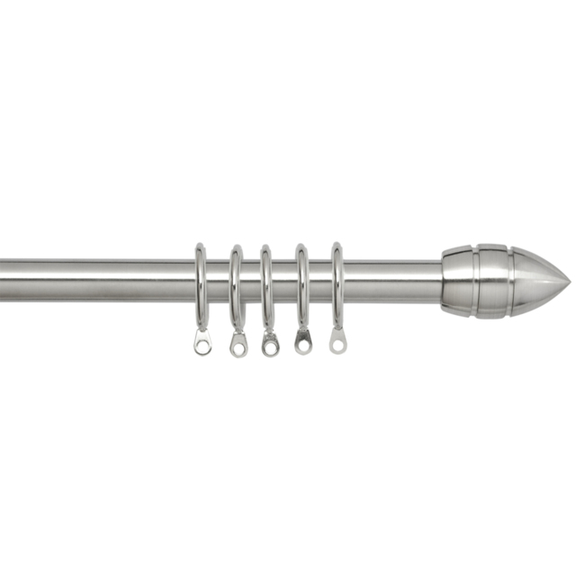 Palma 120 to 210cm Extendable Silver Curtain Pole
